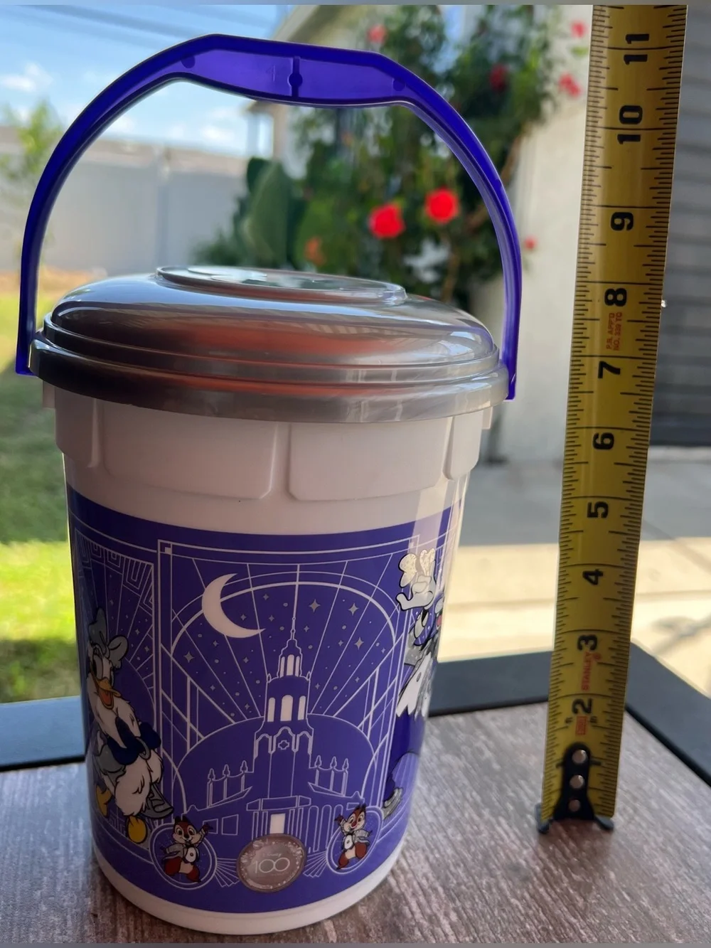 ✨Disney 100 Years of Wonder Souvenir Popcorn Bucket 2023✨ Purple/White/Silver